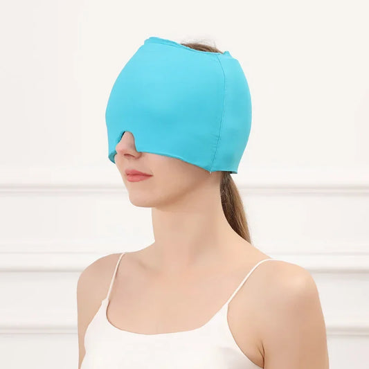migraine relief cap, headache hat Gel, Hot Cold Therapy Ice Cap For Relieve Pain, ce Hat Eye Mask, Stress Pressure Pain Relief